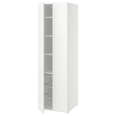 LASTARE تشكيلة دولاب ملابس., أبيض, ‎60x62x200 سم‏
