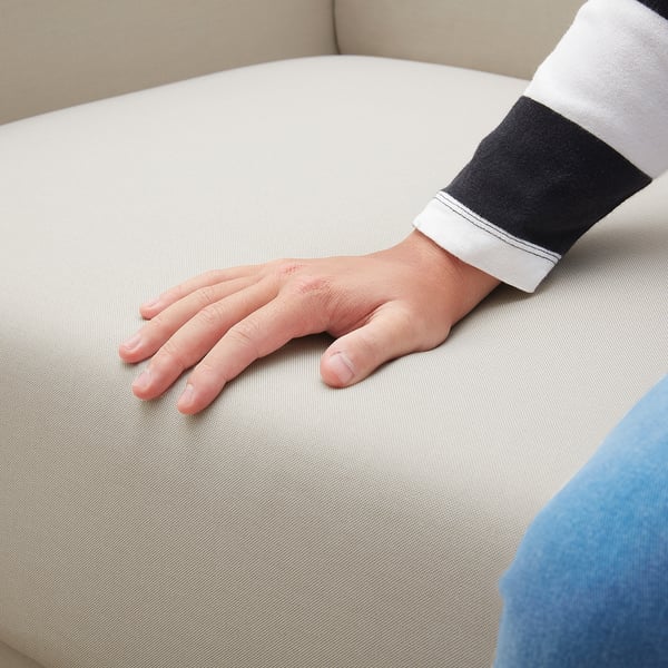 LINANÄS كنبة 3 مقاعد, مع أريكة طويلة/Vissle بيج