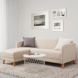 LINANÄS كنبة 3 مقاعد, مع أريكة طويلة/Vissle بيج