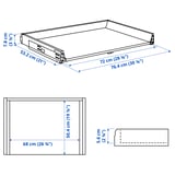MAXIMERA درج، منخفض, أبيض, ‎80x60 سم‏