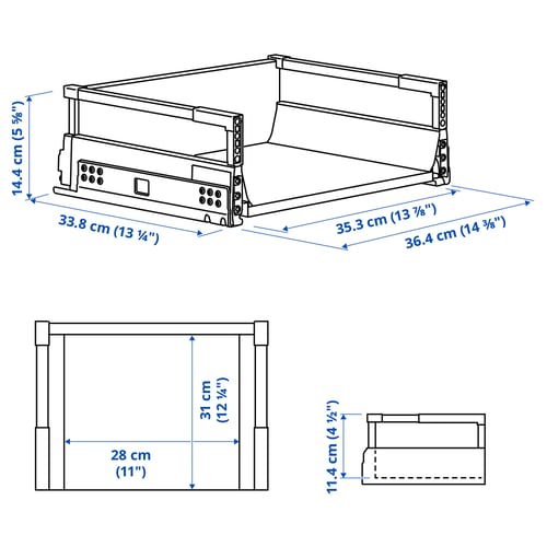 MAXIMERA درج، وسط, أبيض, 40x37 سم