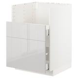 METOD / MAXIMERA خزانة قاعدة لحوض TALLSJÖN, أبيض/Ringhult رمادي فاتح, ‎60x60 سم‏
