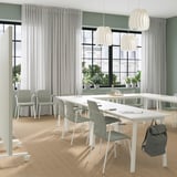 MITTZON طاولة مؤتمرات, أبيض, ‎140x68x75 سم‏