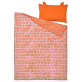 NATTHÄGER غطاء لحاف و غطاء مخدة, برتقالي/نمر, ‎150x200/50x80 سم‏