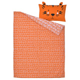 NATTHÄGER غطاء لحاف و غطاء مخدة, برتقالي/نمر, ‎150x200/50x80 سم‏