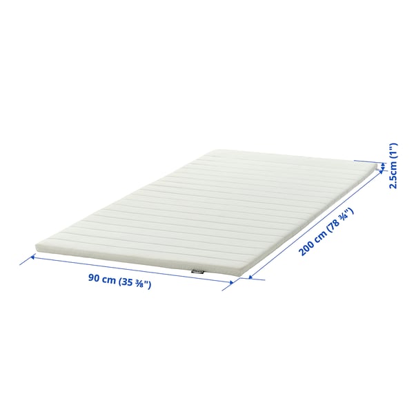 NOPAKTE لبادة مرتبة, أبيض, ‎90x200 سم‏