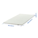 NOPAKTE لبادة مرتبة, أبيض, ‎90x200 سم‏
