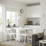 NORDEN / FRÖSVI طاولة و 4 كراسي, أبيض/أبيض, ‎26/89/152 سم‏