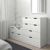 NORDLI خزانة بـ10 أدراج, أبيض, ‎160x99 سم‏