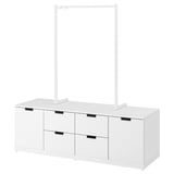 NORDLI خزانة بـ 6 أدراج, أبيض, ‎160x169 سم‏