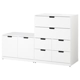 NORDLI خزانة بـ 8 أدراج, أبيض, ‎160x99 سم‏