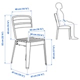 NORRMANSÖ / NORRMANSÖ طاولة+6 كراسي، خارجية, سنط/بيج سنط, ‎220x100 سم‏
