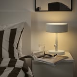 NYMÅNE مصباح طاولة, أبيض, 33 سم