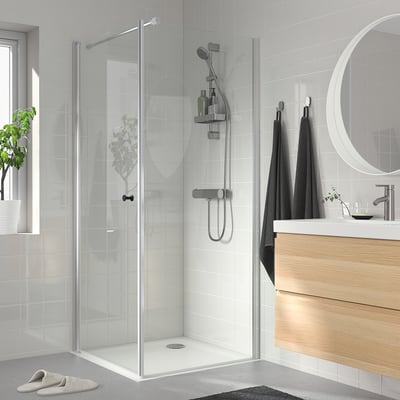 OPPEJEN / FOTINGEN كابينة استحمام مع حوض, ‎90x90x205 سم‏