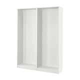 PAX هيكلي دولاب ملابس, أبيض, ‎150x35x201 سم‏