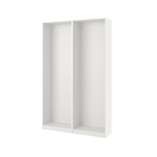 PAX هيكلي دولاب ملابس, أبيض, ‎150x35x236 سم‏