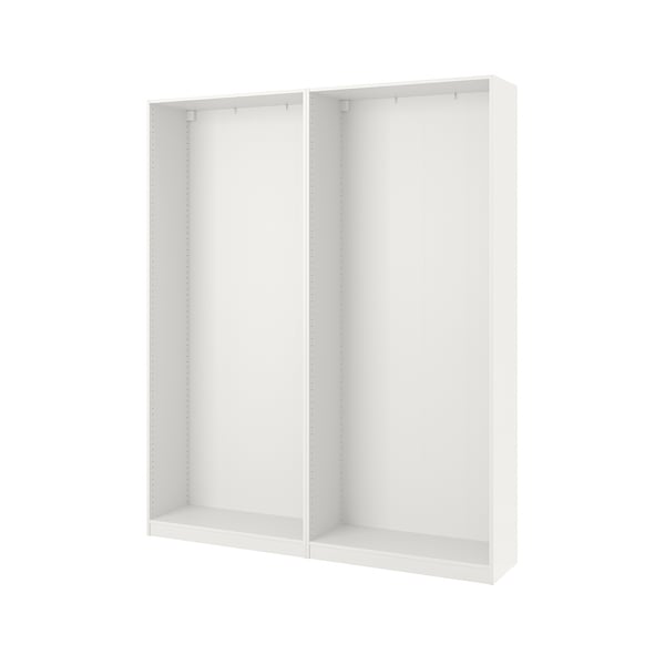 PAX هيكلي دولاب ملابس, أبيض, ‎200x35x236 سم‏