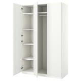 PAX / FORSAND تشكيلة دولاب ملابس., أبيض/أبيض, ‎150x60x236 سم‏