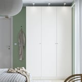 PAX / FORSAND تشكيلة دولاب ملابس., أبيض/أبيض, ‎150x60x236 سم‏