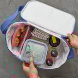 PILLERSTARR حقيبة حافظة, نقش/أزرق, ‎38x22x26 سم‏