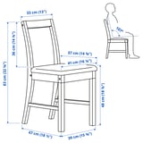 PINNTORP / PINNTORP طاولة و 4 كراسي, بني فاتح أحمر/Katorp بني فاتح, 125 سم