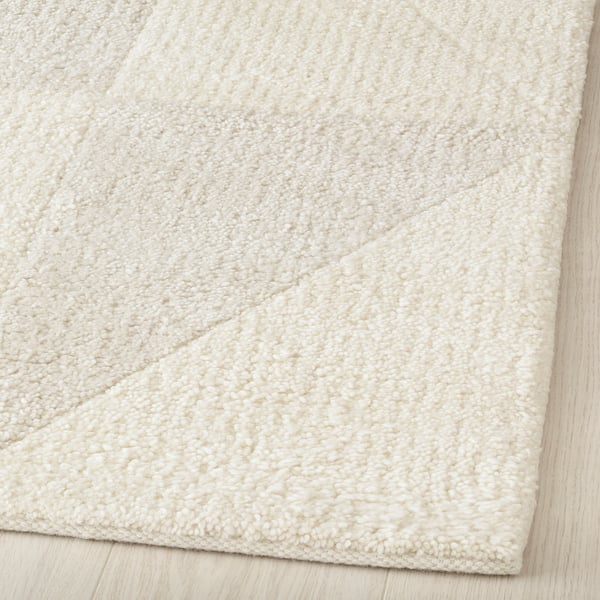 PLANKORSNING سجادة، وبر قصير, رمادي/بيج, 170x240 سم