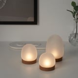 PRAKTSPIREA طقم إضاءة زينة LED من 4 قطع, مع قاعدة شحن