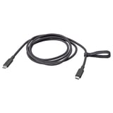 RUNDHULT كيبل USB-C to USB-C, رمادي غامق, ‎1.5 م/100 واط‏
