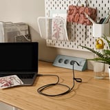 RUNDHULT كيبل USB-C to USB-C, رمادي غامق, ‎1.5 م/100 واط‏