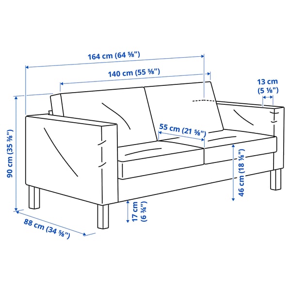 SALTSJÖBADEN كنبة بمقعدين, Tonerud أحمر-بني