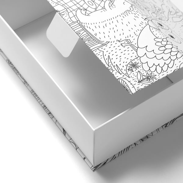 SKOGSDUVA صندوق, نقش/عدة ألوان, ‎25x17x8.5 سم‏