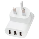 SMÅHAGEL شاحن 3 مداخل USB, أبيض