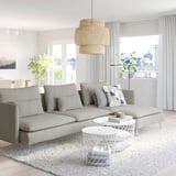 SÖDERHAMN كنبة 4 مقاعد, مع أريكة طويلة/Viarp بيج/بنّي
