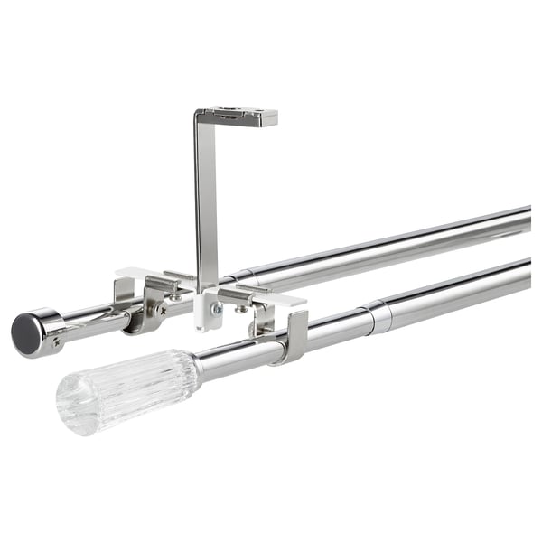 SOLDVÄRGMAL طقم عمود ستارة مزدوج, لون-فضي, 120-210 سم 19 مم