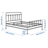 STJÄRNÖ هيكل سرير, فحمي/Leirsund, ‎160x200 سم‏