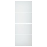 SVARTISDAL 4 ألواح لهيكل باب سحّاب, أبيض تأثير الورق, 75x201 سم