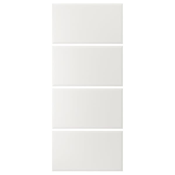 TJÖRHOM 4 ألواح لهيكل باب سحّاب, أبيض, ‎100x236 سم‏