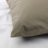 ULLVIDE غطاء مخدة, رمادي-بيج, ‎50x80 سم‏