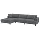 UPPÅKRA وحدة كنب ٤,٥ مقاعد, مع أريكة طويلة، يسار/Johanneshov رمادي غامق