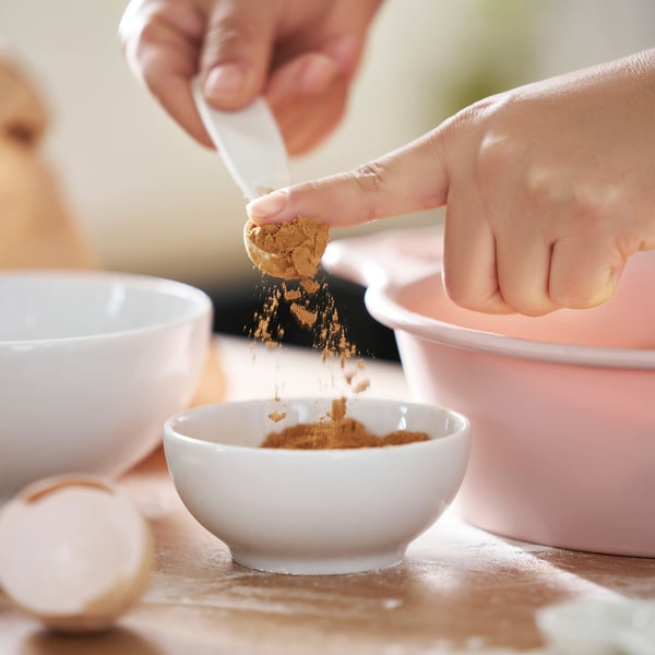 UPPFYLLD كوب قياس، طقم 6 قطع, أبيض-عاجي