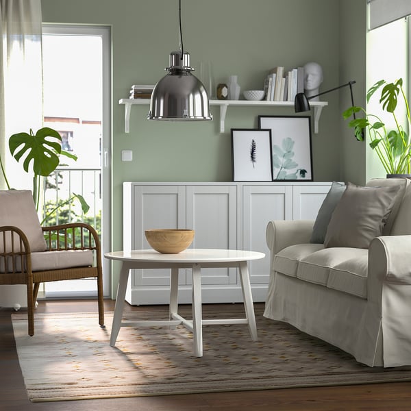 VÄGNÄT سجادة، غزل مسطح, أبيض-عاجي رمادي/صناعة يدوية, 200x300 سم