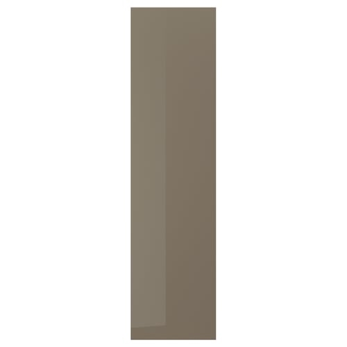 VOXTORP لوح غطاء, لامع رمادي غامق-بني, 62x240 سم