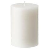 ADLAD Scented pillar candle, Scandinavian Woods/white, 30 hr
