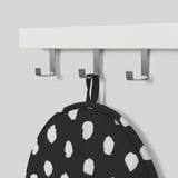 ÄNGSFRÄKEN Chair pad, black/white, 36 cm