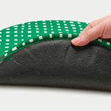 ÄNGSFRÄKEN Chair pad, green/white, 36 cm