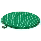 ÄNGSFRÄKEN Chair pad, green/white, 36 cm