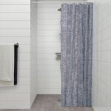 ÄNGSKLOCKA Shower curtain, white/blue, 180x200 cm