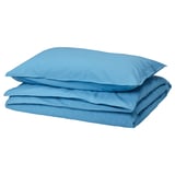 ÄNGSLILJA Duvet cover and pillowcase, blue, 150x200/50x80 cm