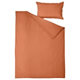 ÄNGSLILJA Duvet cover and pillowcase, red-brown, 150x200/50x80 cm