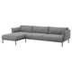 Option: ÄPPLARYD 4-seat sofa with chaise longue, Lejde grey/black